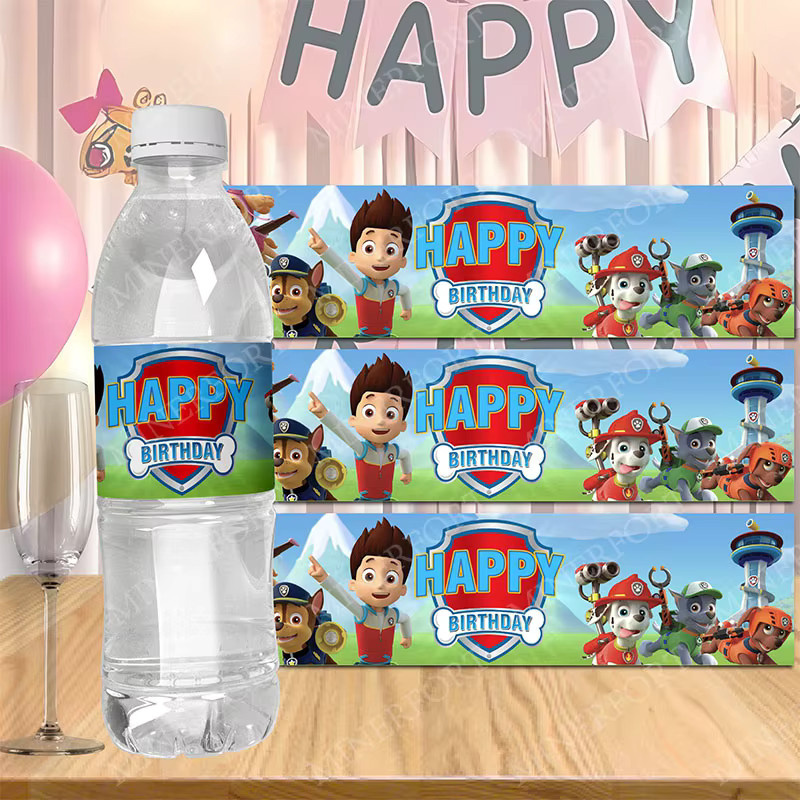 Paw Patrol Aufkleber mit Cartoon-Hundemotiven in Mehrfarbig für Wasserflaschen und Trinkbecher - Bild 4
