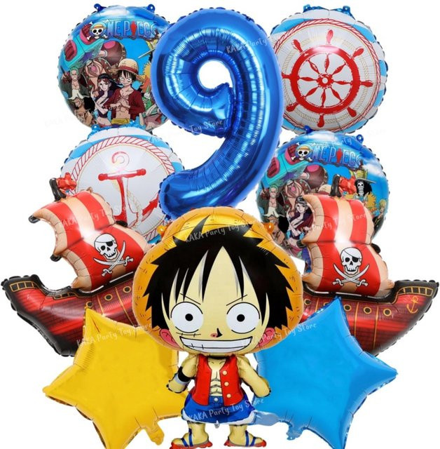One Piece Zahlen-Folienballons Set, Dekorationen, Kinder Spielzeug Geschenke - Bild 1