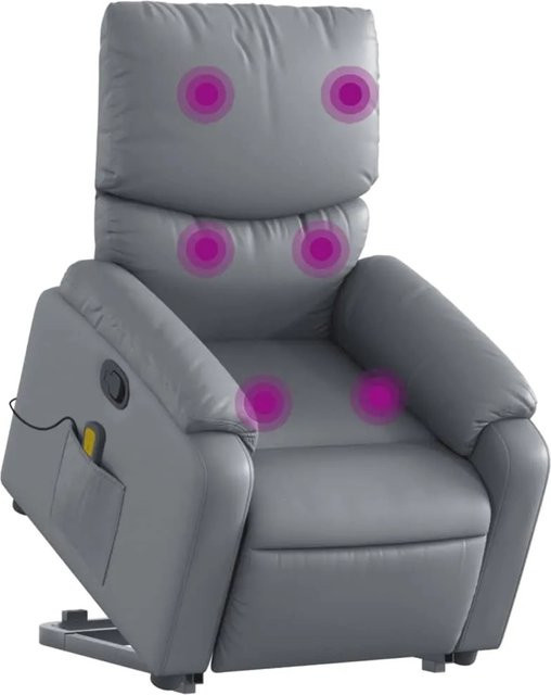 vidaXL Massagesessel Modell 6 mit Aufstehhilfe in Grau aus Kunstleder - Bild 1