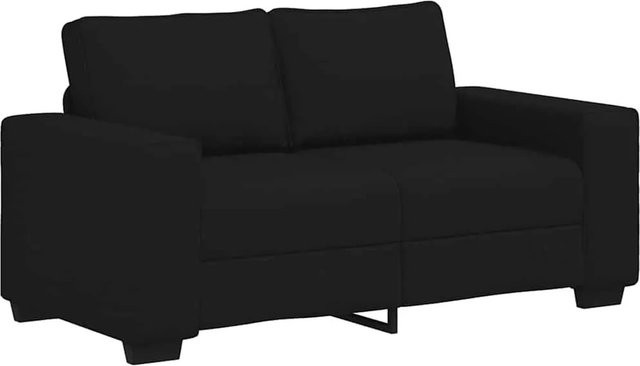vidaXL 2-Sitzer-Sofa Schwarz mit Stoffbezug und Armlehnen - Bild 1