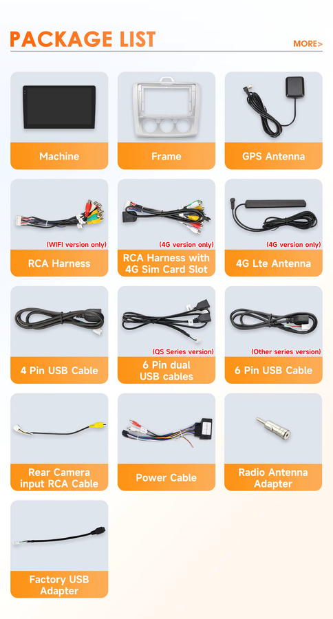 Hizpo 9 Zoll Multimedia Android Autoradio mit CarPlay und 4G WIFI für Ford Focus MK2 2004-2011 2 Din Stereo Player - Bild 5