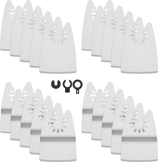 Hands DIY Oszillierende Klingen aus Edelstahl für Multitools zum Entfernen von Fliesen, Kleber und Farbe, Silber - Bild 1
