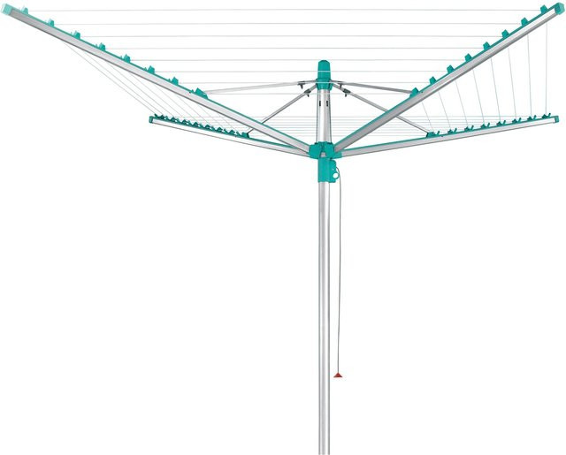 Leifheit Wäschespinne Linomatic 400 Easy in Grau und Türkis mit 40 m Leinenlänge - Bild 1