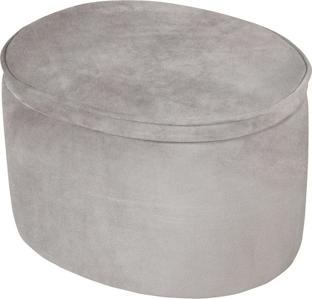 ROBA Kinderhocker oval mit Aufbewahrung in Grau - Bild 1