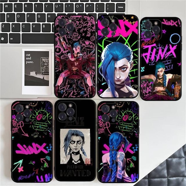 Handyhülle Graffiti Arcane Jinx aus weichem Silikon für iPhone 11 bis iPhone 17 Pro Max, Multicolour - Bild 1