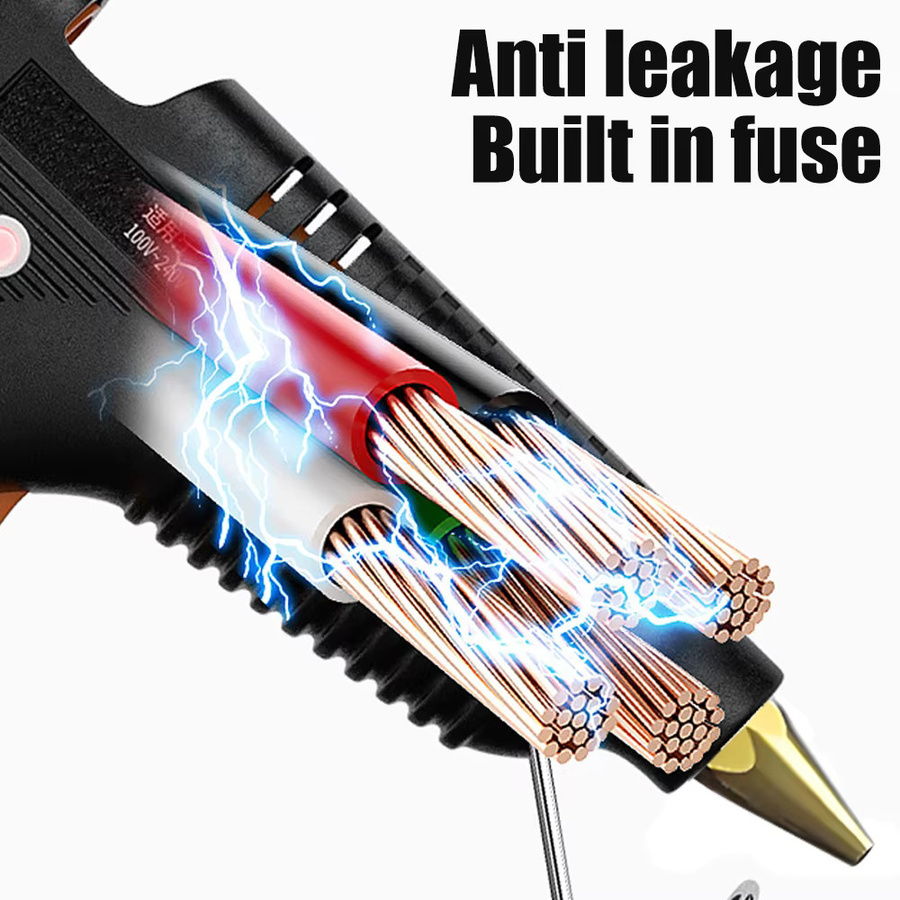 Aideepen Industrielle Heißklebepistole 150W in Schwarz für DIY-Bastelarbeiten und Heimwerkerprojekte mit 11mm Klebestiften - Bild 4