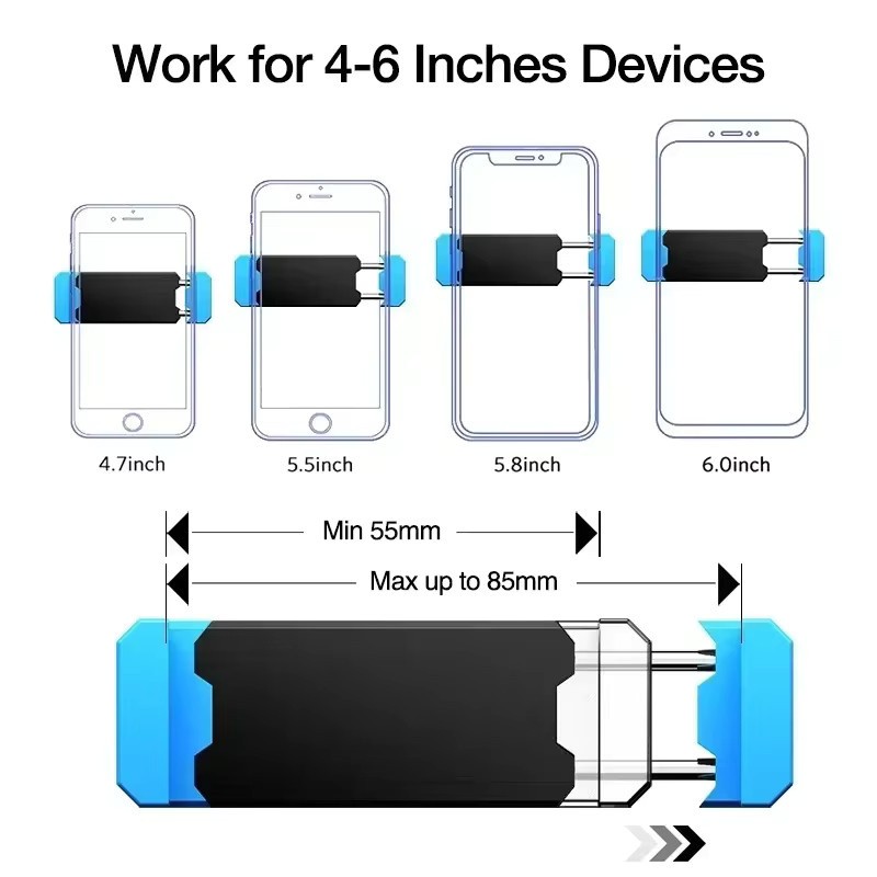 Universelle Mini Auto Telefonhalterung für die Lüftungsschlitze in Schwarz - Bild 6
