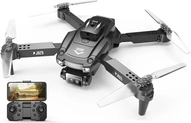 LYZRC JS25 AR MINI3 RC-Drohne mit WLAN FPV, zwei Kameras und Hindernisvermeidung, Schwarz - Bild 1