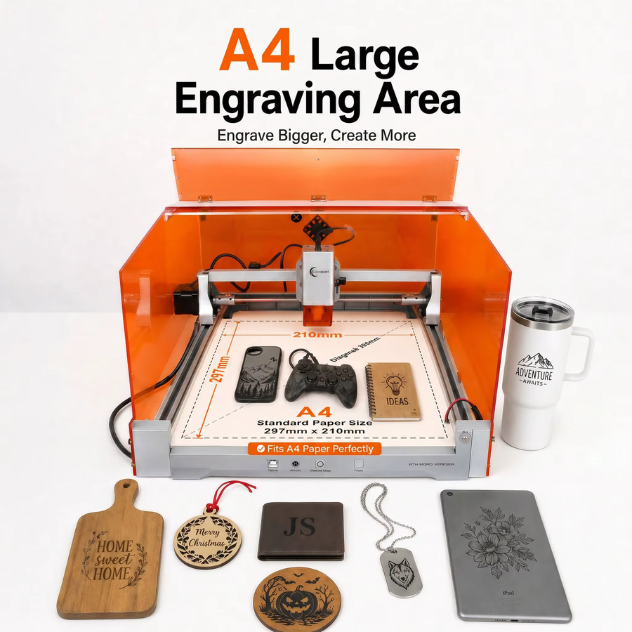Carverall K15PRO Geschlossener Lasergravierer und Cutter mit 7W 12W Diodenlaser Klasse 1 für Holz und Acryl - Bild 3