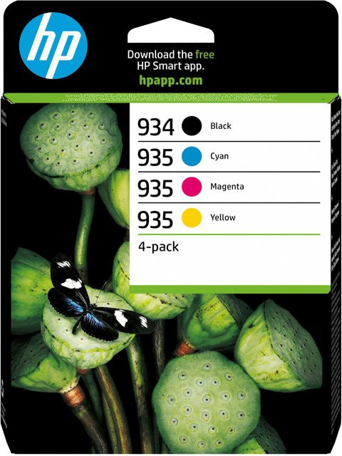 HP Original Tintenpatronen 934 und 935 Set, 4er-Packung in Schwarz, Cyan, Magenta und Gelb für HP OfficeJet Drucker - Bild 1