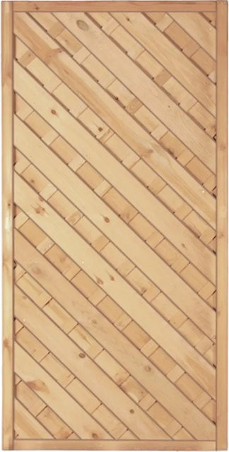 Tetzner und Jentzsch Sichtschutzzaun Maxi-Diagonal-Serie aus Holz in Grün, B/H: 90 x 180 cm - Bild 1