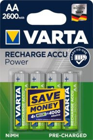 Varta Ready2use Akku AA Mignon 2600 mAh 1.2V 4er Pack - Bild 2