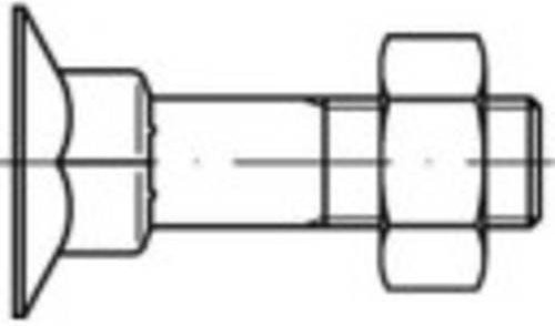 TOOLCRAFT Senkschrauben mit Vierkantansatz M8 50mm Außensechskant DIN 605 aus Stahl 200 Stück - Bild 1