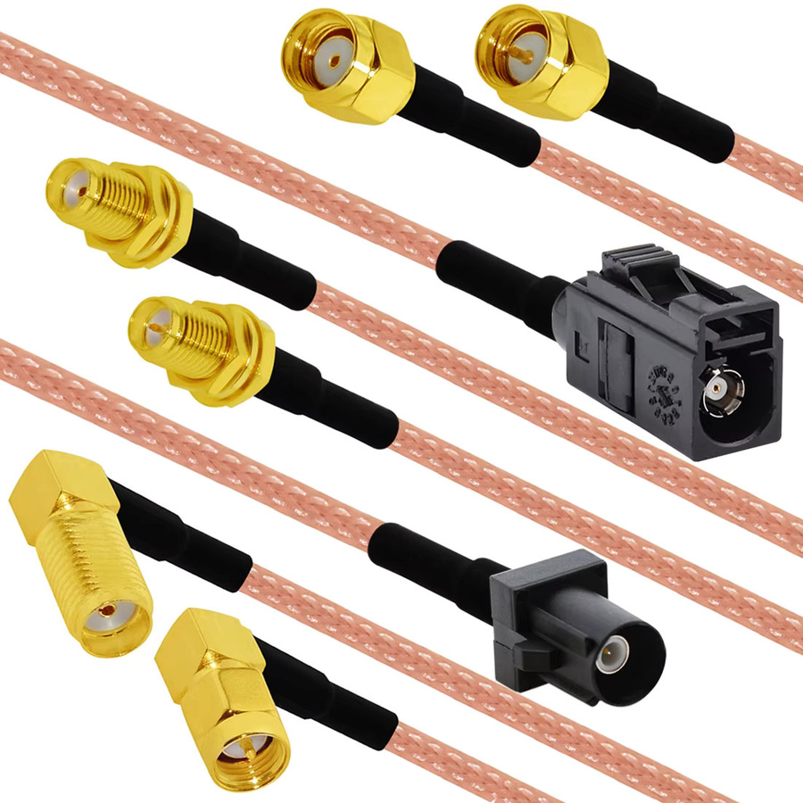 DexMRtiC Fakra auf SMA Adapter Pigtail Kabel RG316 für GPS-Antennen, Schwarz - Bild 2