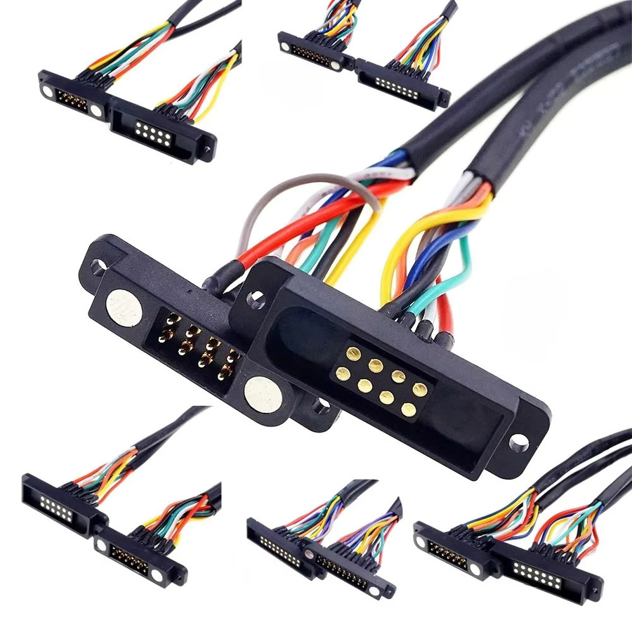 RTLECS Magnetischer Pogo-Pin-Stecker Set, 2A Federbelasteter DC-Steckdosenkontakt, 2,54 mm Pitch, Schwarz - Bild 2