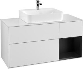 V&B Waschtischunterschrank Finion in Weiß lackiert, Breite: 120 cm, Tiefe: 50,1 cm, Höhe: 50,1 cm - Bild 1