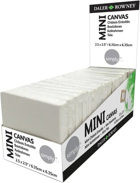 Daler-Rowney Simply Mini Keilrahmen Weiß B: 6,35 cm, H: 6,35 cm - Bild 1