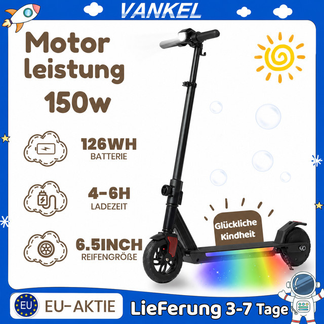Vankel Kinder E-Scooter, Elektroroller, ab 10 Jahre - Bild 1