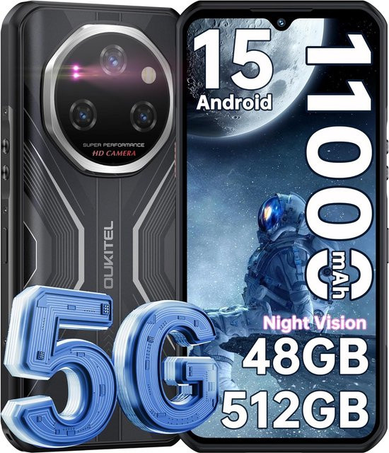 Oukitel WP55 Pro 5G Robustes Smartphone mit Android 15, 512 GB Speicher, 6,6 Zoll FHD+ Display und 108 MP Rückkamera - Bild 1