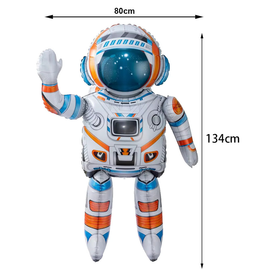 4D stehende Astronauten-Raumfahrer-Luftballons, Raketenfolienballons, Kinderspielzeug - Bild 2