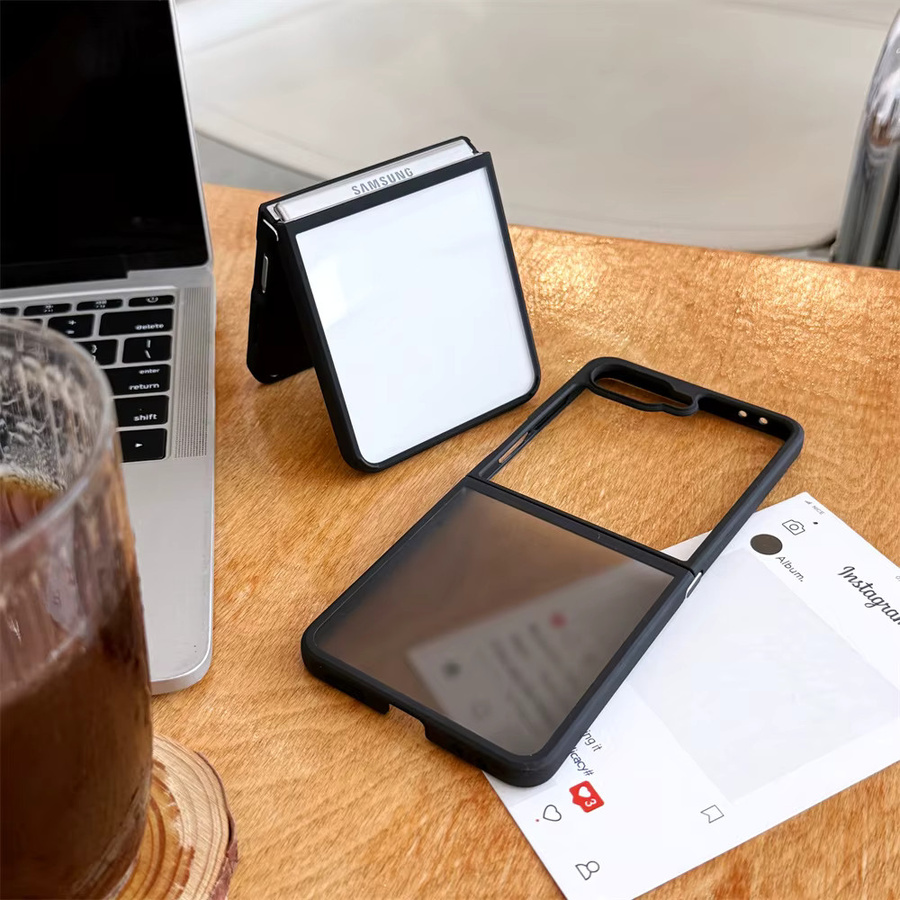 szHAIyu Stoßfeste Silikonhülle für Samsung Galaxy Z Flip 7, 6, 5 und 7 FE, mattiert und transparent - Bild 3
