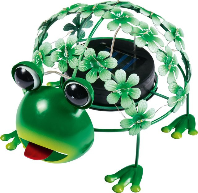 LIVARNO HOME Solar LED Gartentier Frosch aus Metall - Bild 1