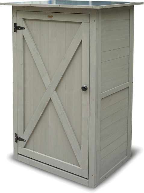 HABAU Gartenschrank Benno in Grau mit Schloss und Regalböden, B/T/H: 76 x 56 x 117 cm - Bild 1