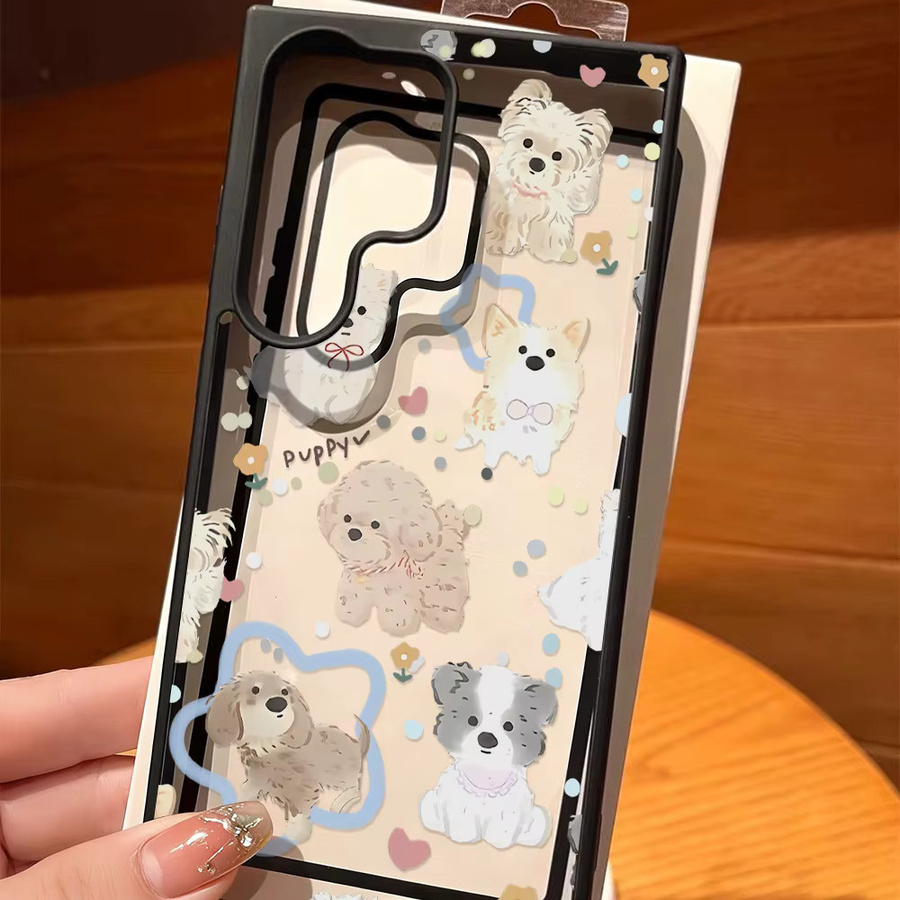 Samsung Galaxy Handyhülle mit niedlichem Welpenmuster aus Acryl als Stoßfänger-Schutz für verschiedene Modelle wie S26 Ultra, S25 Ultra, S24, S23, A56, A55, A26, A25, A07, A16, A57 und A37 - Bild 5