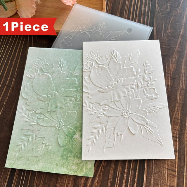 Geprägter 3D-Reliefordner mit Blumen-Textur The Art Beauty of Flower Relief für DIY-Sammelalben und Kartenherstellung - Bild 1