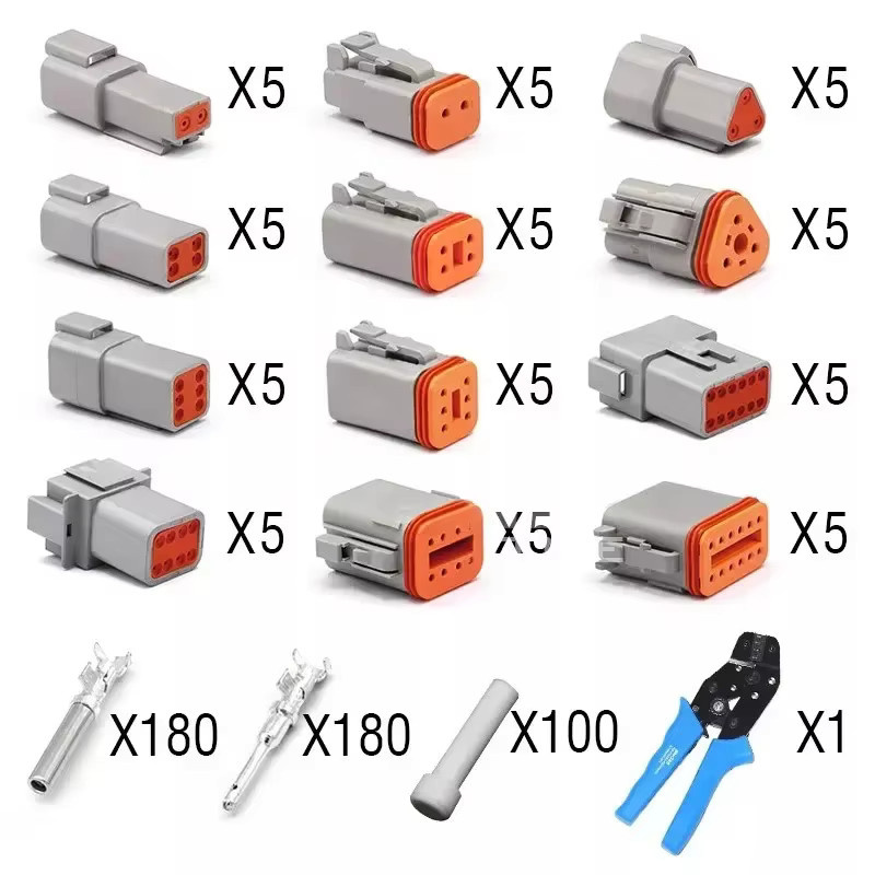 Deutsch DT Serie Wasserdichtes Automotive Stecker Kit zur Reparatur mit Terminals und Zange - Bild 2