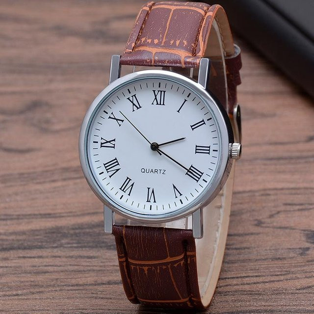 kuanhong Armbanduhr, Quarz, Leder, Weiß, 38 mm, Unisex - Bild 1
