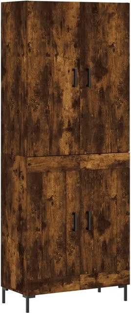 vidaXL Highboard Räuchereiche in Braun aus Holzwerkstoff und Metall, B/T/H: 69,5 x 34 x 180 cm - Bild 1