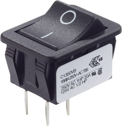 Arcolectric Wippschalter C1350VBAAF Schwarz 250 V/AC 16A 2 x Aus/Ein rastend mit Schraubanschluss - Bild 1