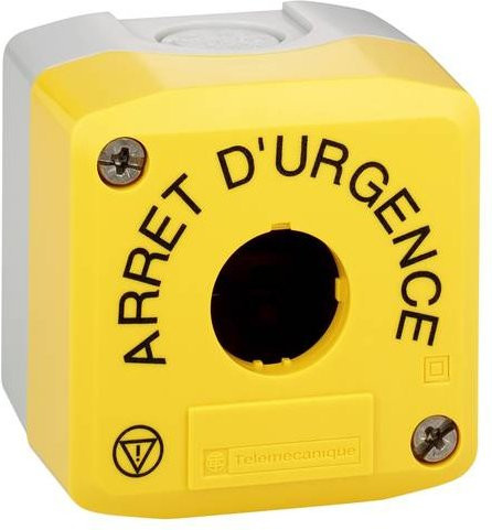 Schneider Electric XALK01HFR Leergehäuse aus Kunststoff in Gelb und Grau - Bild 1