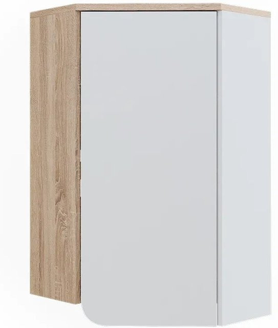 Vicco Badschrank Karen in Sonoma und Weiß mit Tür und offenen Fächern, B/H: 50 x 75 cm - Bild 1
