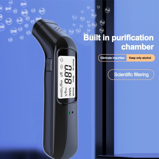 Kebidumei Digitaler Alkoholtester mit LCD-Display in Schwarz - Bild 1