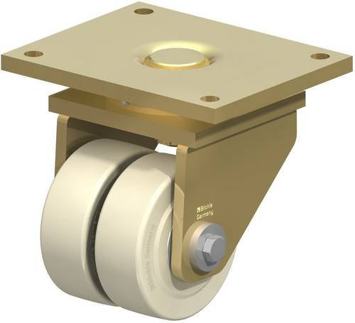 Blickle Doppel-Lenkrolle LSD-GSPO 150K in Beige und Gelb mit 150mm Rad-Durchmesser und 4500kg Tragfähigkeit - Bild 1