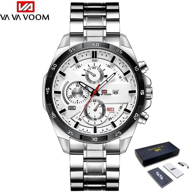 VA VA VOOM Armbanduhr Chronograph, Quarz, Edelstahl, Herren - Bild 1