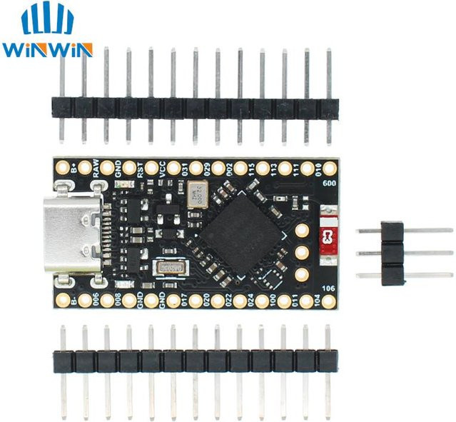 Bolantedz Promi Cro nRF52840 Entwicklungsboard kompatibel mit nRF52 Nano v5.0 Bluetooth mit Lade-Management in Schwarz - Bild 1