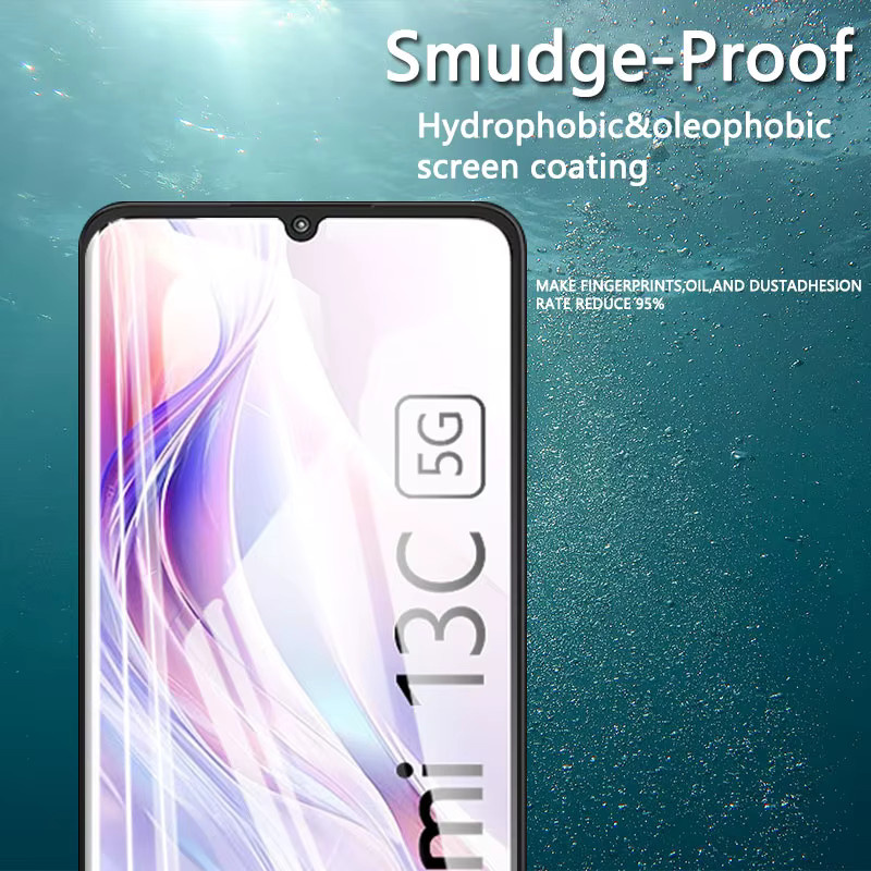Xiaomi Displayschutzfolie aus gehärtetem Glas für Redmi 13C 5G, transparent, 1-4 Stück - Bild 2