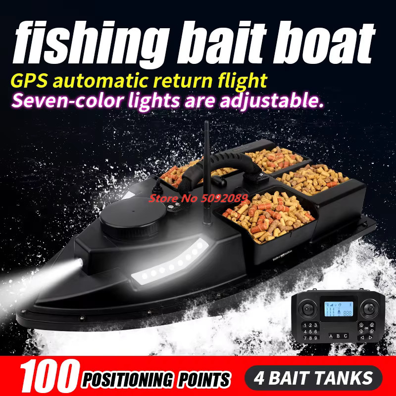 Tccicadas Angeln Köder Boot, RC, mit LED Beleuchtung, GPS Auto Return - Bild 2