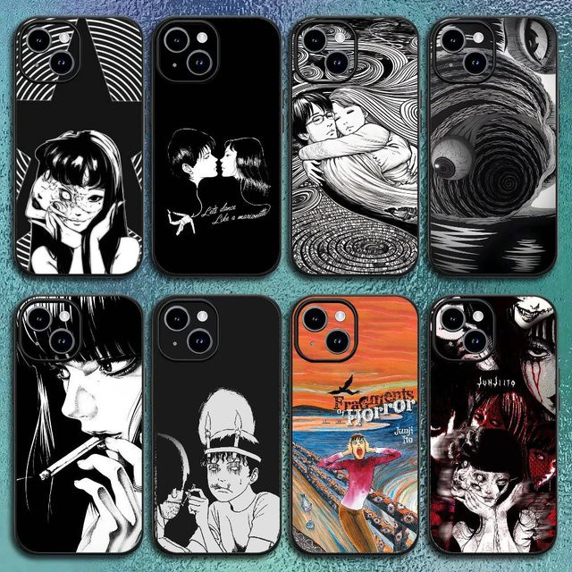 Junji Ito Tomie Handyhülle für iPhone 12 bis iPhone 17 Pro Max Plus in Schwarz als Softshell-Schutzhülle - Bild 1