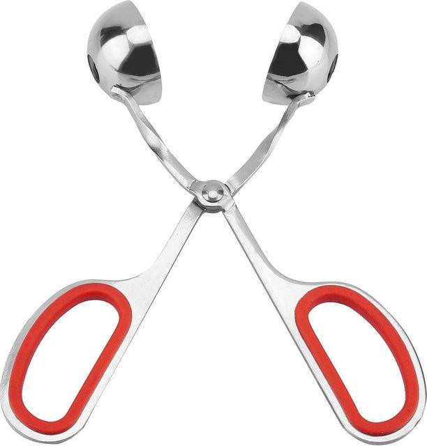 CosyHome Edelstahl Fleischbällchen und Reisbällchen Form mit Clip, Nicht klebrend, Rot/Grau - Bild 1