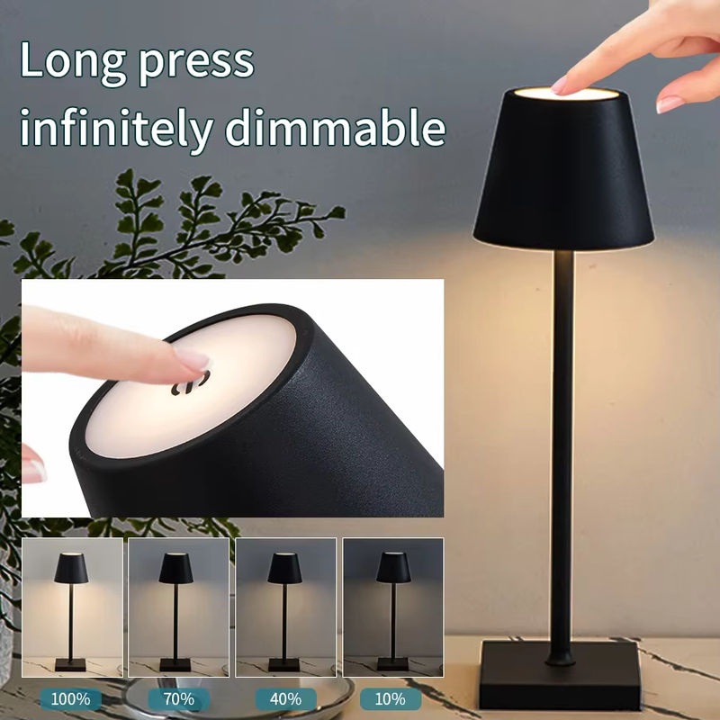 AVACOM LED-Schreibtischlampe in Schwarz, wiederaufladbare kabellose Tischlampe mit Touch-Funktion und dimmbarer Lichtstärke für Wohnzimmer und professionelle Bereiche, B/T/H: 38,0 x 11,0 x 1,0 cm - Bild 3