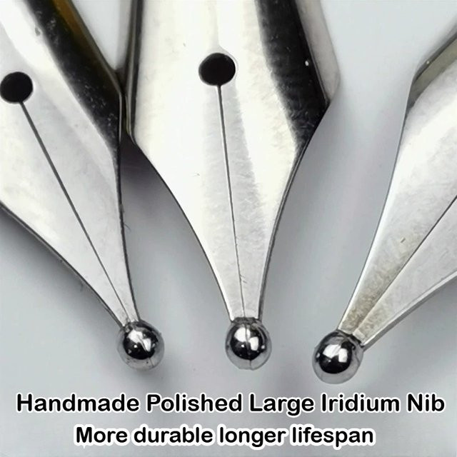 Handgefertigte polierte Iridium-Feder in Silber für JINHAO MAJOHN, 26 mm und 35 mm - Bild 1