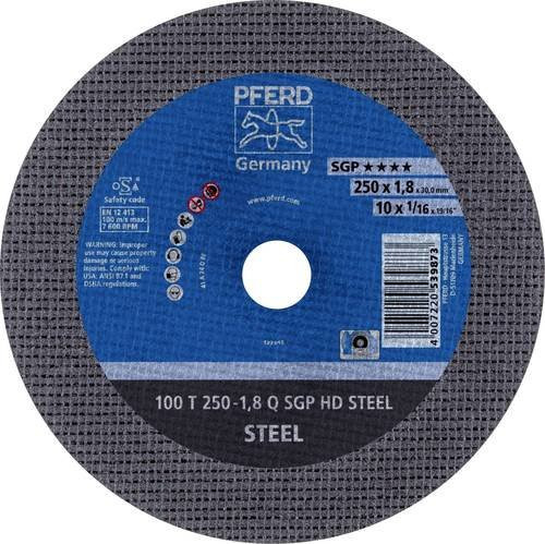 PFERD Stationäre Trennscheibe HD STEEL für Stahl, Blau, Durchmesser: 250 mm, Breite: 1,8 mm, Bohrung: 30 mm, 20 Stück - Bild 1