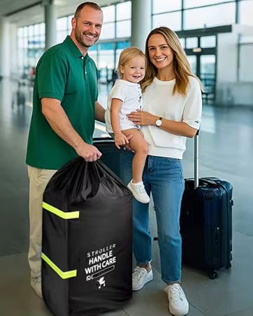Universal Baby Kinderwagen Organizer und Reisetasche mit Schultergurt in Schwarz - Bild 5
