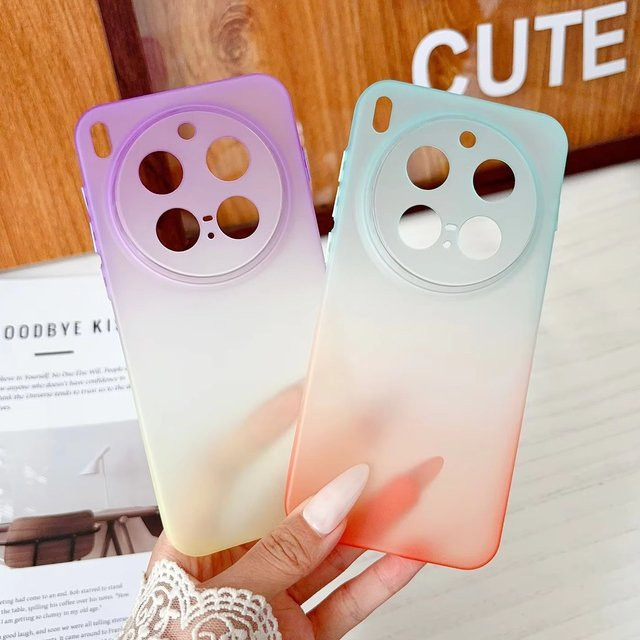 Ultradünne matte Handyhülle mit Farbverlauf für VIVO X300, X300Pro, X200 und X200Pro in Multicolour, weiche TPU-Hülle mit zweifarbigem Stoßfänger - Bild 1