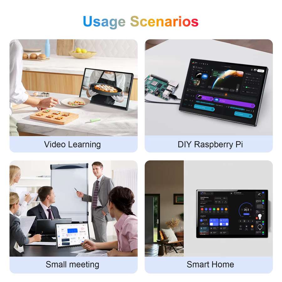 Unew Premium Tragbarer 14 Zoll Monitor mit Touchscreen und IPS Display in Schwarz für Laptop, Handy und CCTV - Bild 6