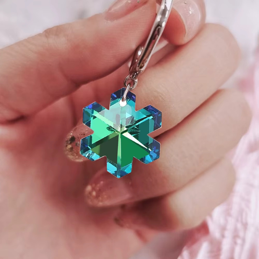 Anhänger-Perlen aus österreichischem Kristallglas, Eisblumen, 20 mm, bunt, Unisex - Bild 2